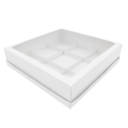 Коробка Cake Air 9(265 х 265 х 60 мм) с окном - 10 шт.