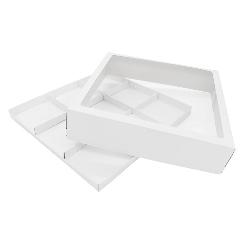 Коробка Cake Air 9(265 х 265 х 60 мм) с окном - 10 шт.